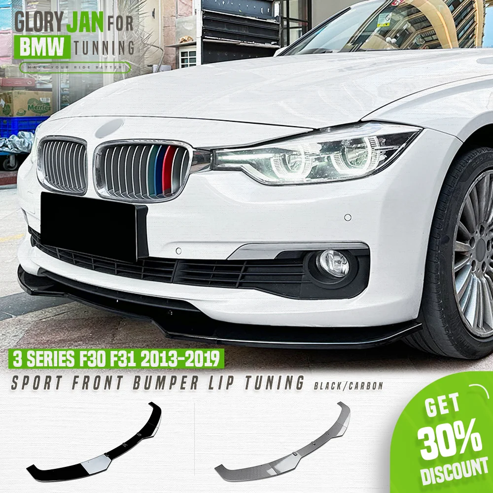 

Front Bumper Lip for BMW 3 Series F30 F31 2013-2019 Glossy Black Sport Body Kit Bumper Lower Lip Car Upgrade Accessory