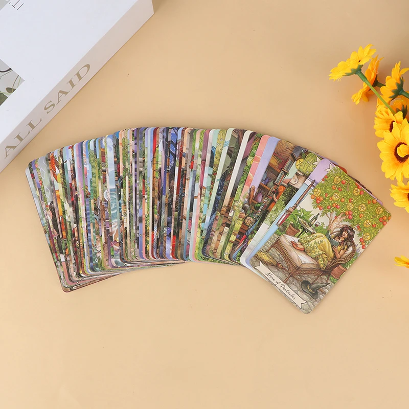 Cartas de Tarot para principiantes, libro de Tarot en idioma inglés, juego de mesa de bruja diaria, herramientas de cartas de adivinación de