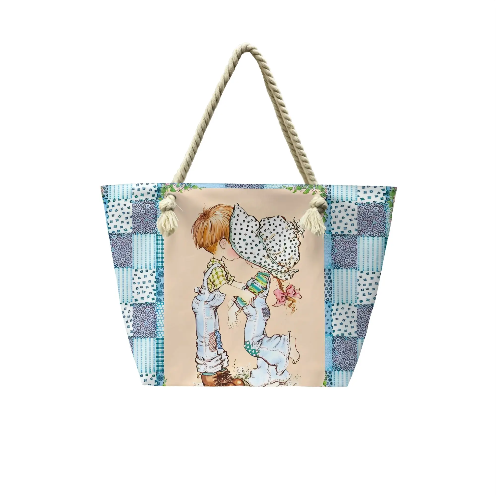 Kawaii Printed S-Sarah Manga Kay Shopping Tote Bags Portable Canvas Shopper Shoulder Children's Painter Handbag