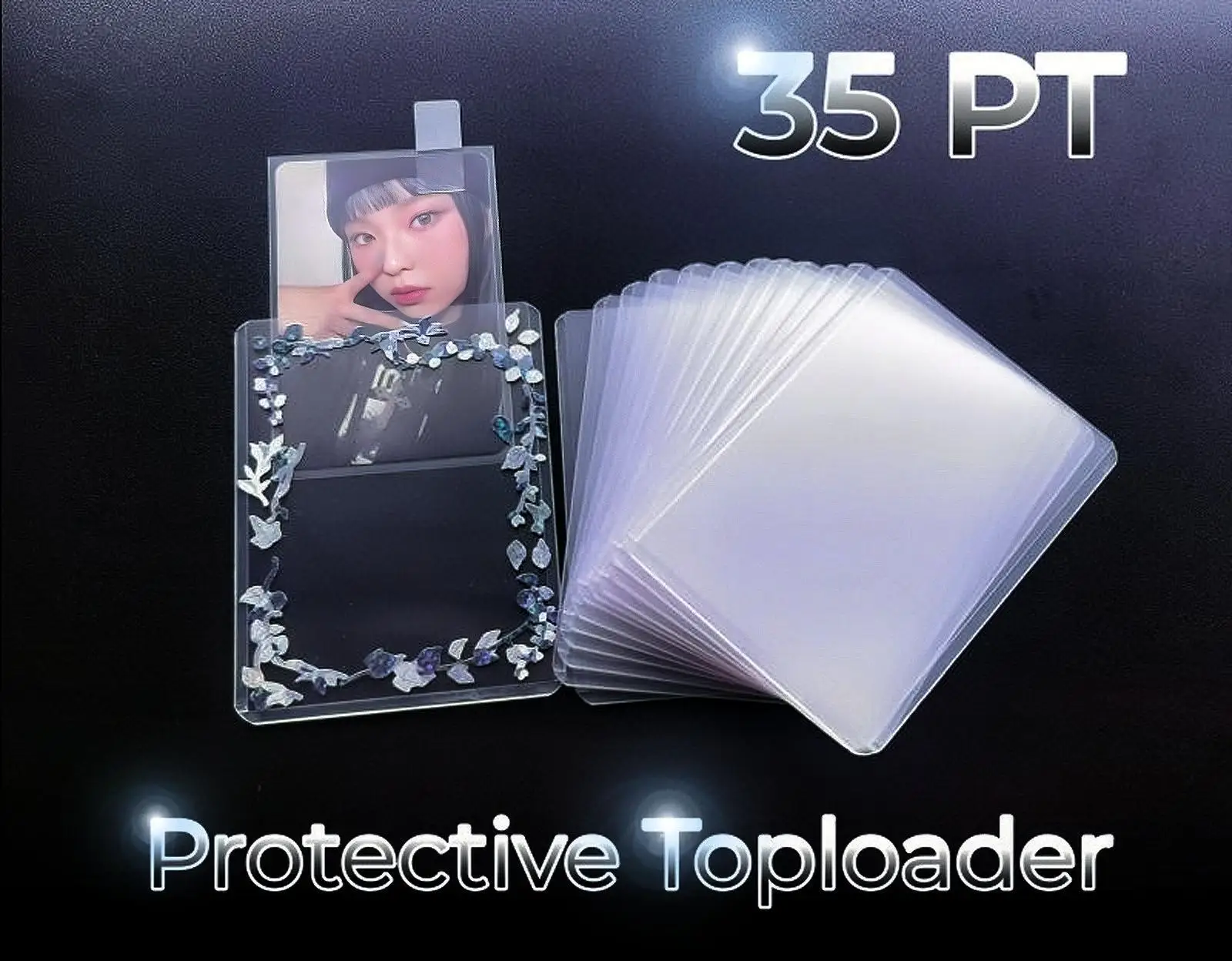 Utalo 1 ~ 50 Stück 35PT Schutzhüllen Toploader Super Clear KPOP Fotokartenhüllen Card Trading Supply Doppelseitiger Filmkartenhalter – Detail 2