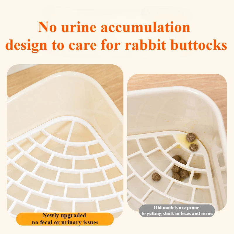 Newly Upgraded High-capacity Non Card Urine Triangle Toilet Mini Urine Basin for Small Pets Dragon Cat Rabbit Toilet Feces Basin