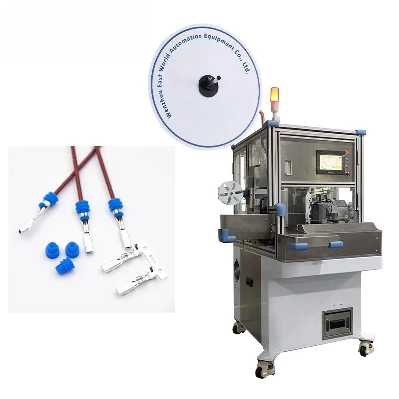 Wire Stripping Crimping Seal Insertion EW-8090 Semi-Automatic Machine Cable Strip Cut Terminal Servo Crimp Precision 0.02mm