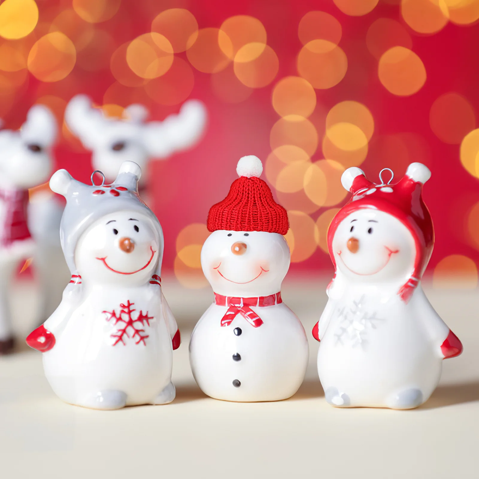 

10 Pcs Christmas Party Favors Decoration Bottle Hats Decorations Accessories Headwear Crafts Tops