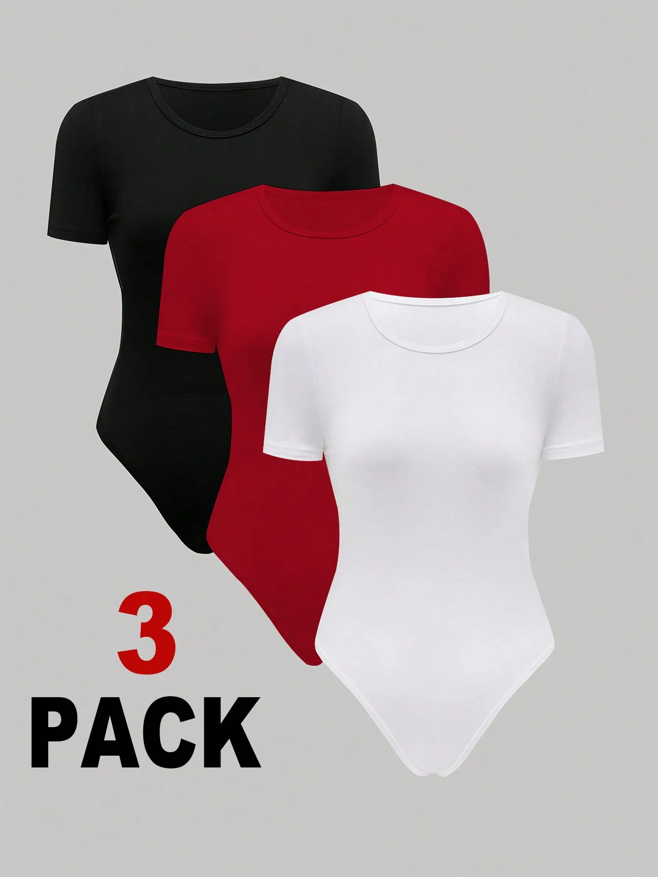 

Новый комплект из 3 предметов: женские облегающие топы, подходят для повседневной носки и универсально на все сезоны (весна, лето, осень)