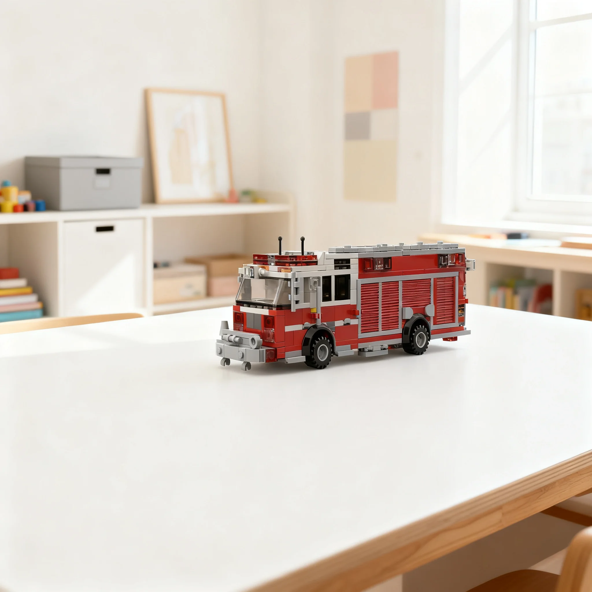 458pcs MOC American Walk Around Rescue Model Building Blocks Toys Architecture Christmas Gifts Idea Creative DIY Assemble Kids