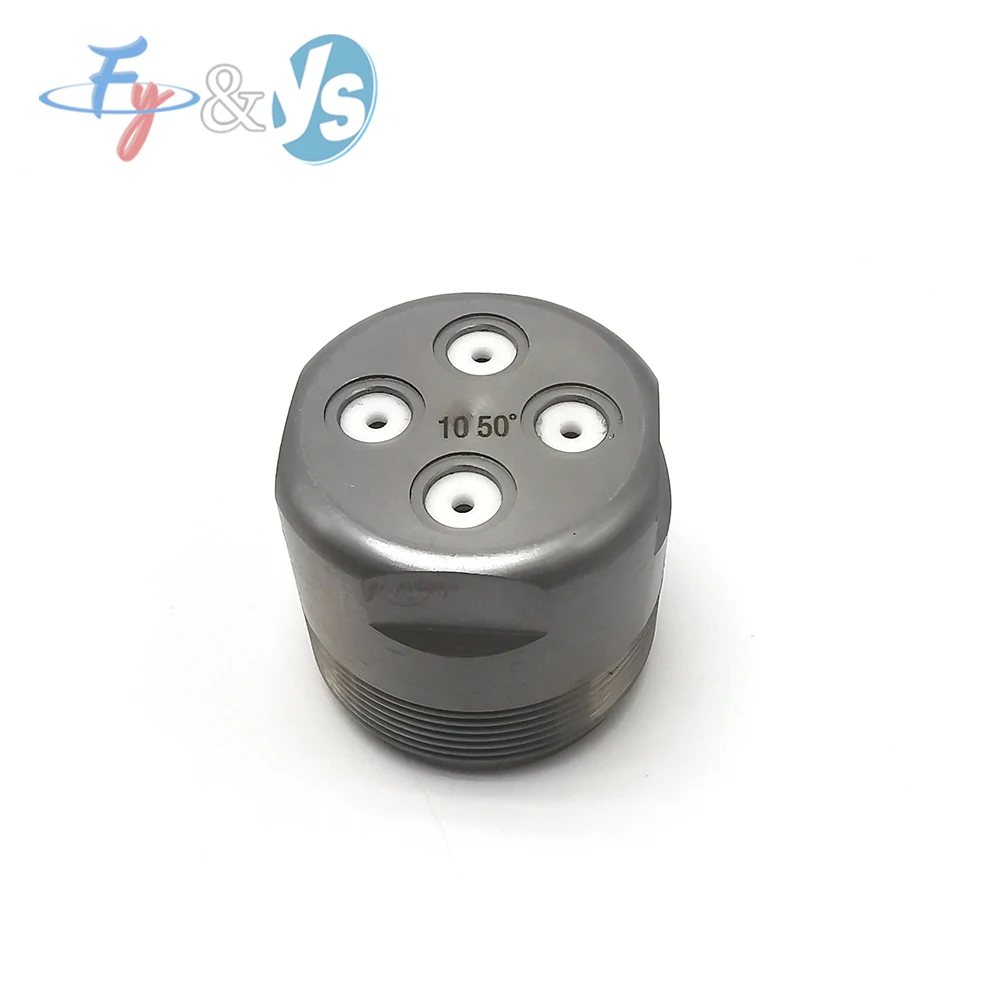 3/8'' 4 Hole Ceramic Core Snow Maker Nozzle 10/11 50° Snow Gun Atomizing Nozzle for Ski Resort Snow Making Machine Parts