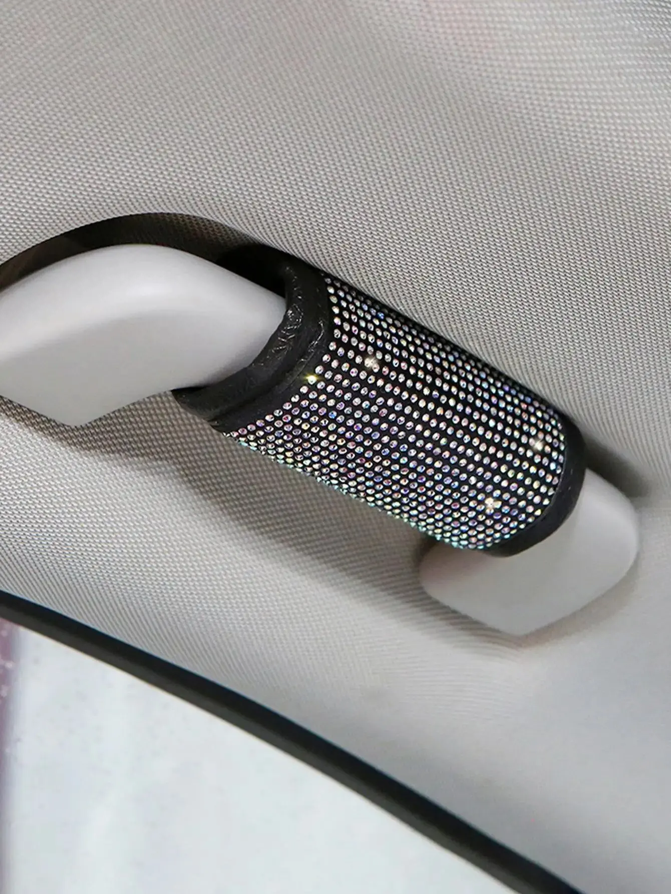 2PCS Car Artificial Diamond Handle Set Interior Creative Rhinestone Pull Gloves Car Crystal Interior Modification Kit