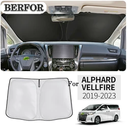 For Toyota Alphard 30 AH30 Vellfire 2015-2023 Nano-Insulat Windshield Sunshade Front Window Sun Shade Visor Interior Accessories