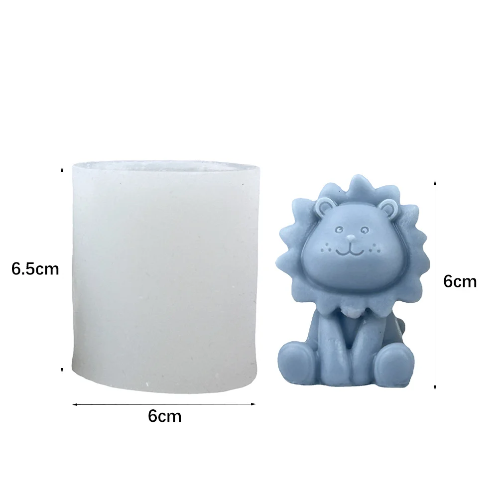 Lion Candle Silicone Mold DIY Kit Resin Soap Aromatherapy Plaster Molds for Geometric Candle Making Tools Home Decor Crafts