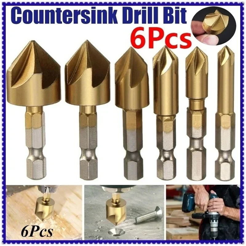 

6pcs High Carbon Steel 6-19mm Drill Bit Set