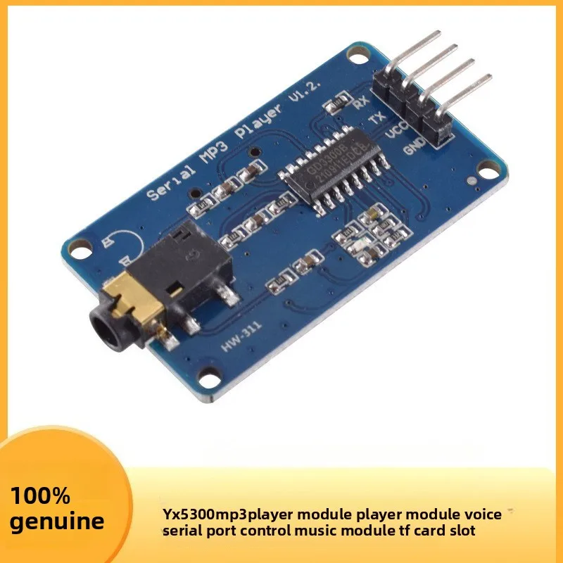 YX5300 MP3 Player Module with TF Card Slot Serial Port Control for Music Playback