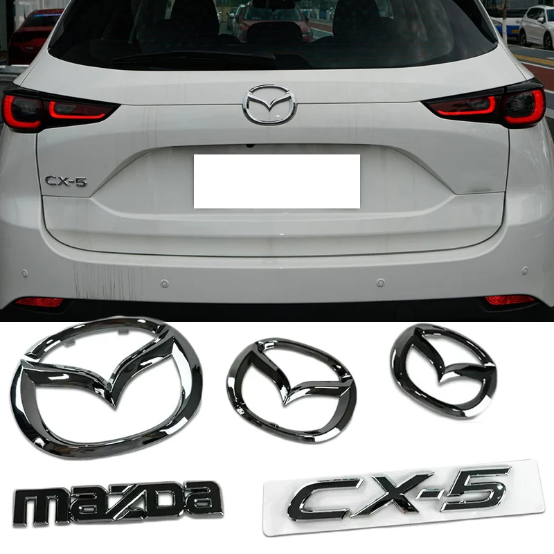 

3D эмблема ABS, логотип переднего багажника автомобиля для Mazda CX-5 CX5, значок на руль, кузов, замененная наклейка, украшение для ремонта заднего хвоста