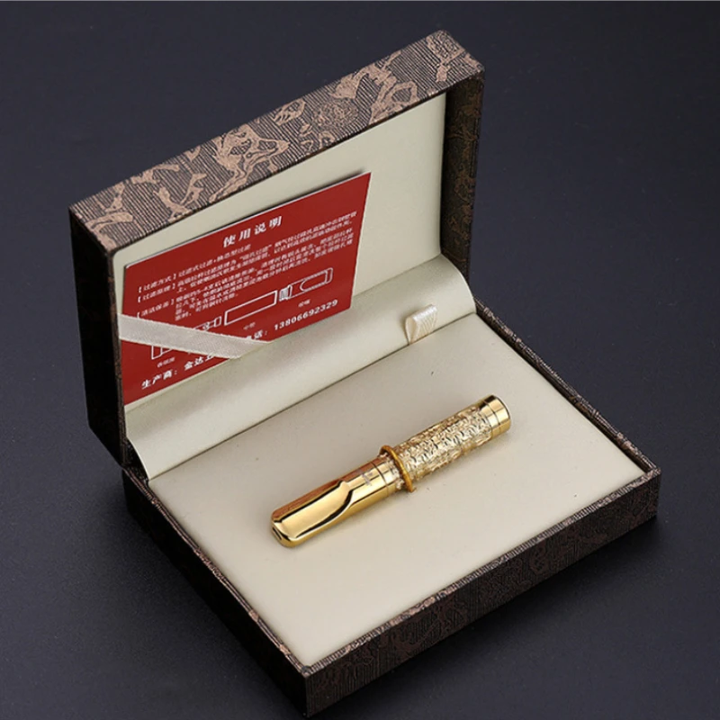 Alloy Universal Size Cigarette Mouthpiece Gold Silver Engraved Portable Smoking Users Premium Stylish - view 6