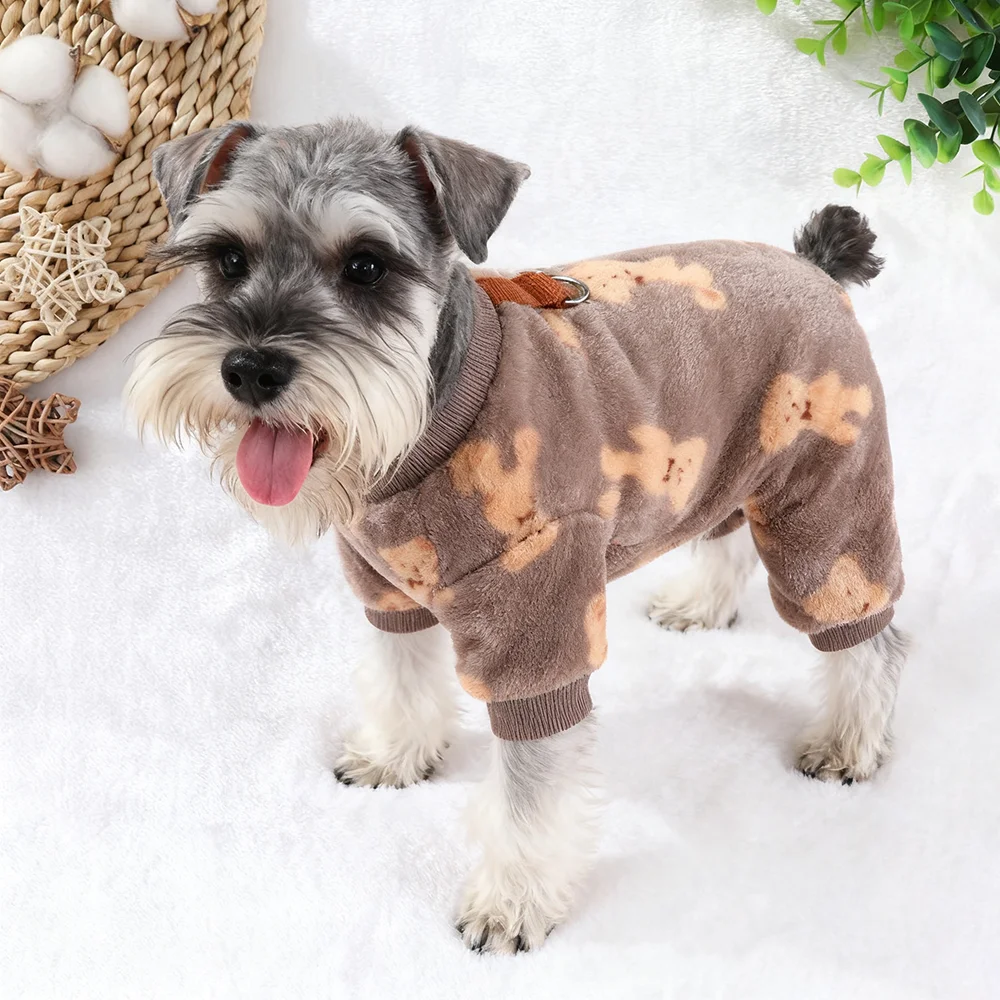 

Cute Pattern Dog Pajamas Soft Fleece Puppy Clothes, Breathable and Stretchy Clothes for Small Medium Large Dogs, XS - 4 XL