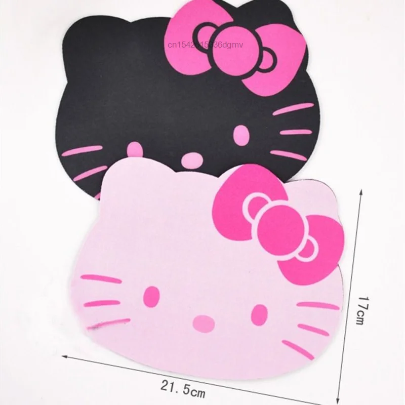 Sanrio Hello Kitty Mouse Pads Computer Office Keyboard Accessories Supplies Square Anti-Slip Desk Pad Black Pink Coffee Mats Y2k