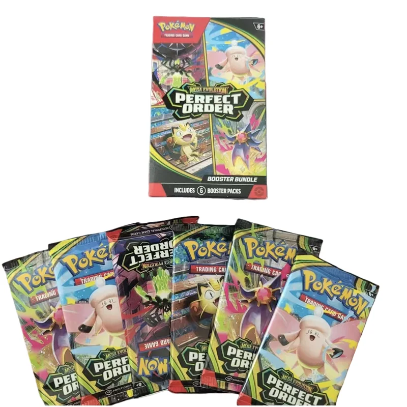 Pokemon English Mega Pitch Black Perfect Order Ascended Heroes Scarlet Violet 151 Booster Bundle Box Collected Trading Cards Toy view 5