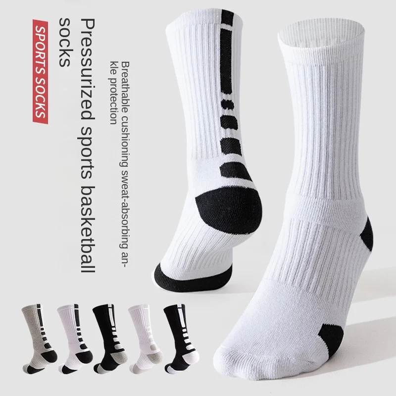 

Sock Leisure Athletic Sports Crew Dress Men mid-calf Elite Basketball Towel Sole Cotton Thickened Shock Breathable B8W17