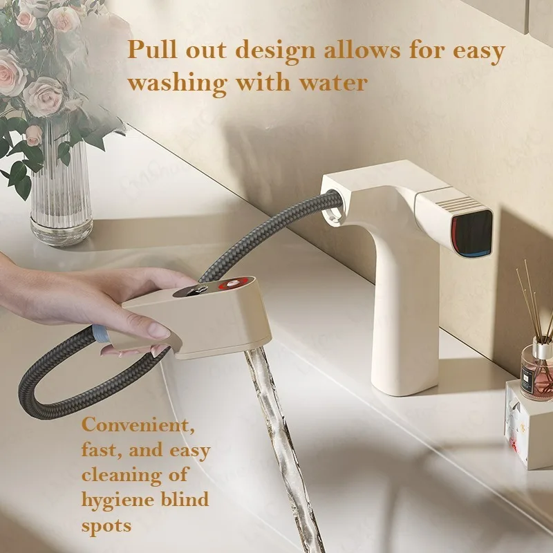 

Выдвижной смеситель с цифровым дисплеем, кремовый ветер, кухонная щетка для ванной комнаты, античный черный смеситель, краны для горячей и холодной воды