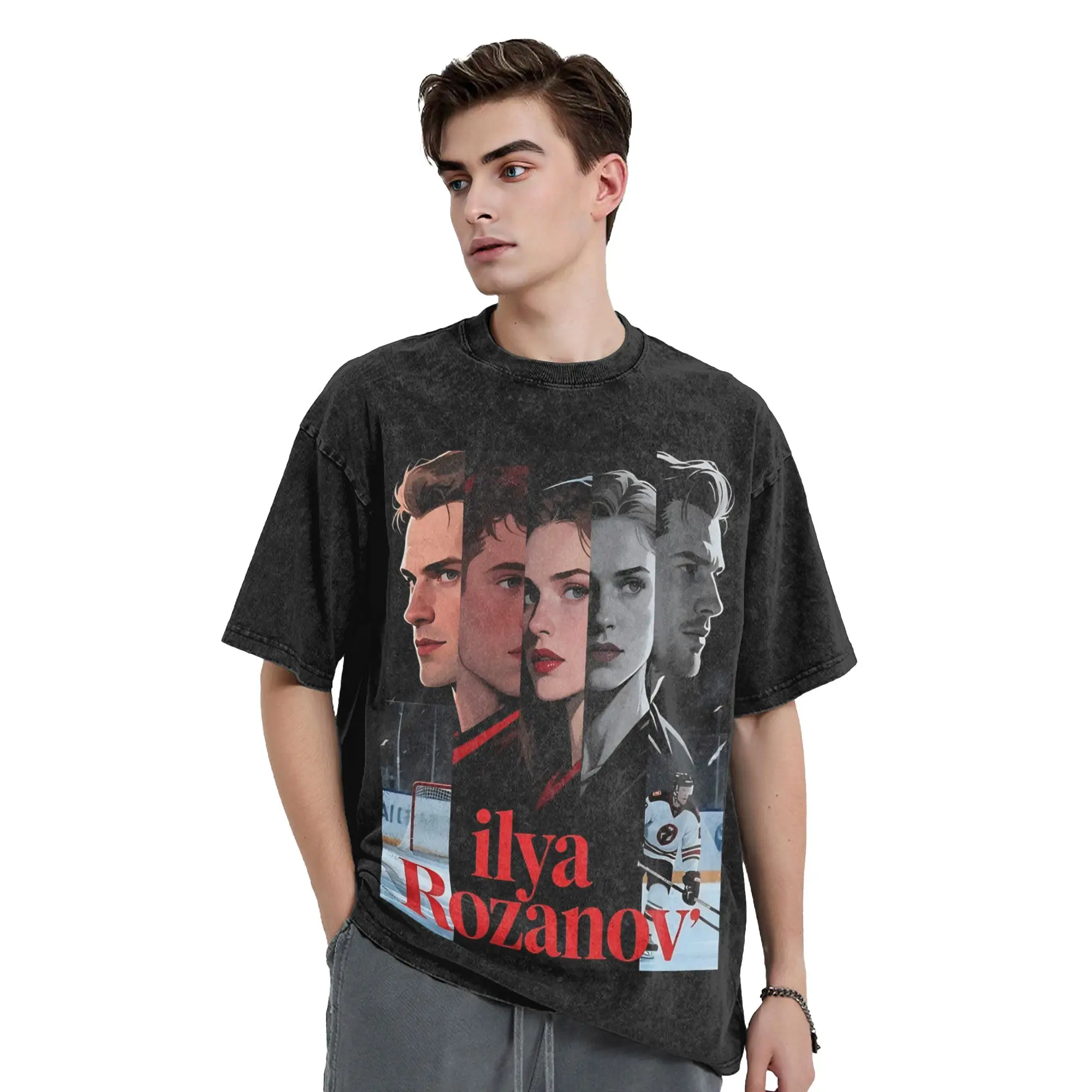 

Men Heated Rivalry Ilya Rozanov Essential T-Shirts Top Tees Beach Y2K Casual Short-Sleeve T Shirt Men's Hip Hop Tee Shirt Hot