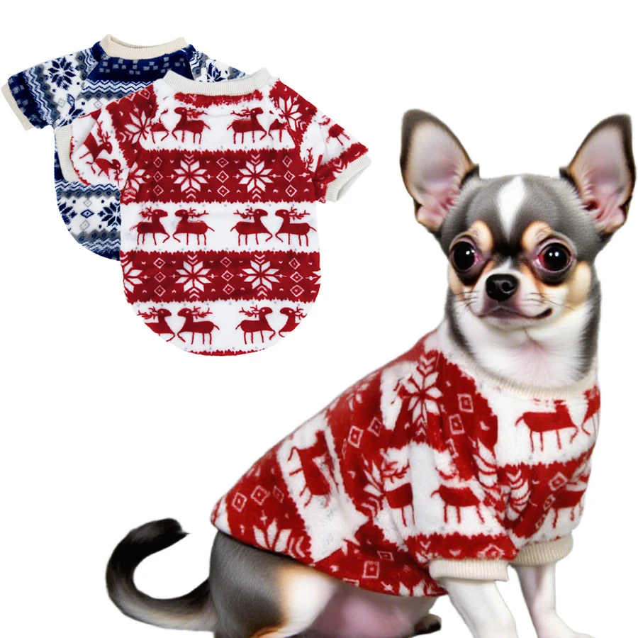 

Dog Sweaters for Small Dogs, Warm Soft Pet Clothes for Puppy, Medium Large Cat, Dogs Girl or Boy, Dog Shirt for Winter Christmas