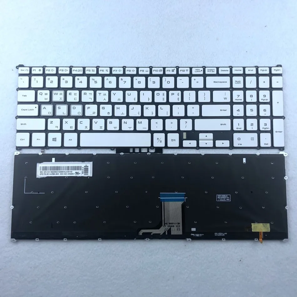 Korea Backlit Laptop Keyboard For Samsung NT800G5M NP800G5M 800G5M 8500GM NSK-MSBBN Kr Layout