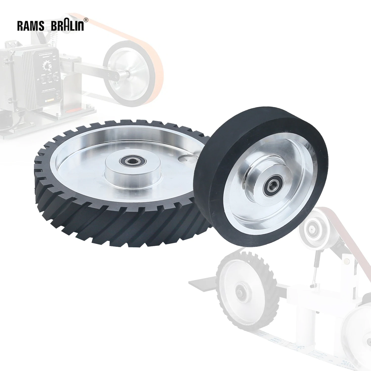 

American Warehouse Rubber Contact Wheel with 6202-1/2 Bearings Installed Belt Grinder Replacement Part