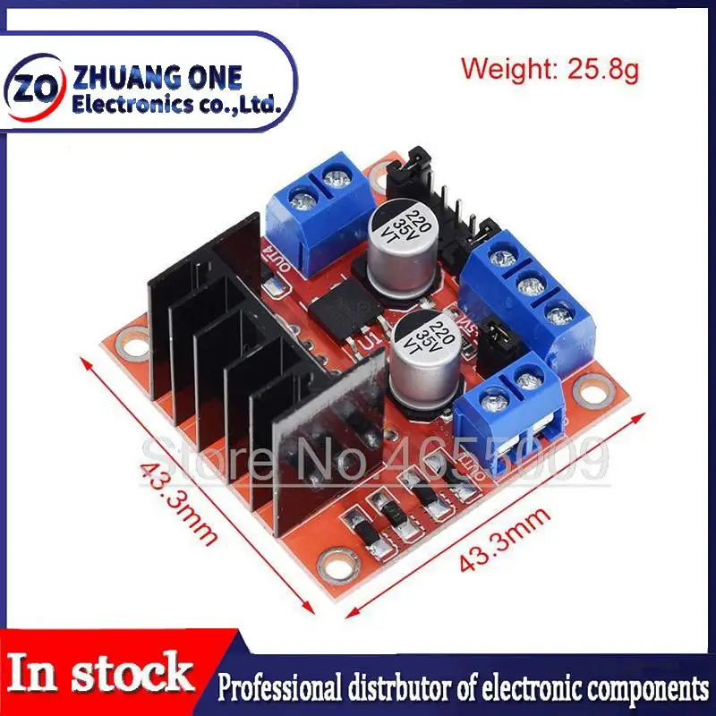 10PCS Dual H Bridge DC Stepper Motor Drive Controller Board Module L298N for Arduino smart car robot