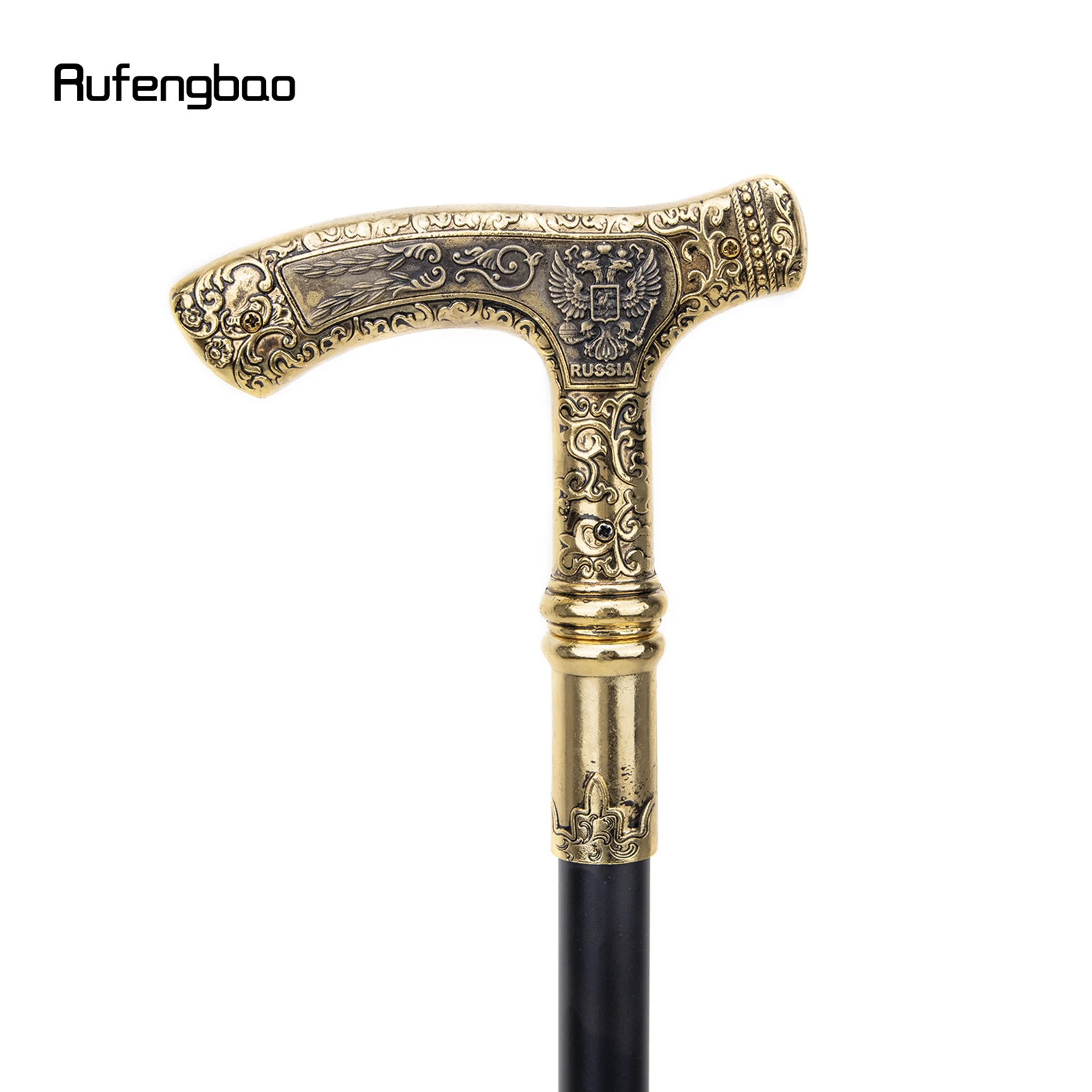 Russia Double Headed Eagle Luxury Pattern Walking Stick Party Fashion Elegant Decorative Cospaly Cane Knob Crosier 90cm