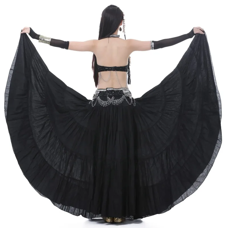 Dancer 16 Meters Tribal Skirt Tribal Dance Skirt Belly Dance Big Swing Skirt Belly Dance Linen Dance Skirt Uniform Costume