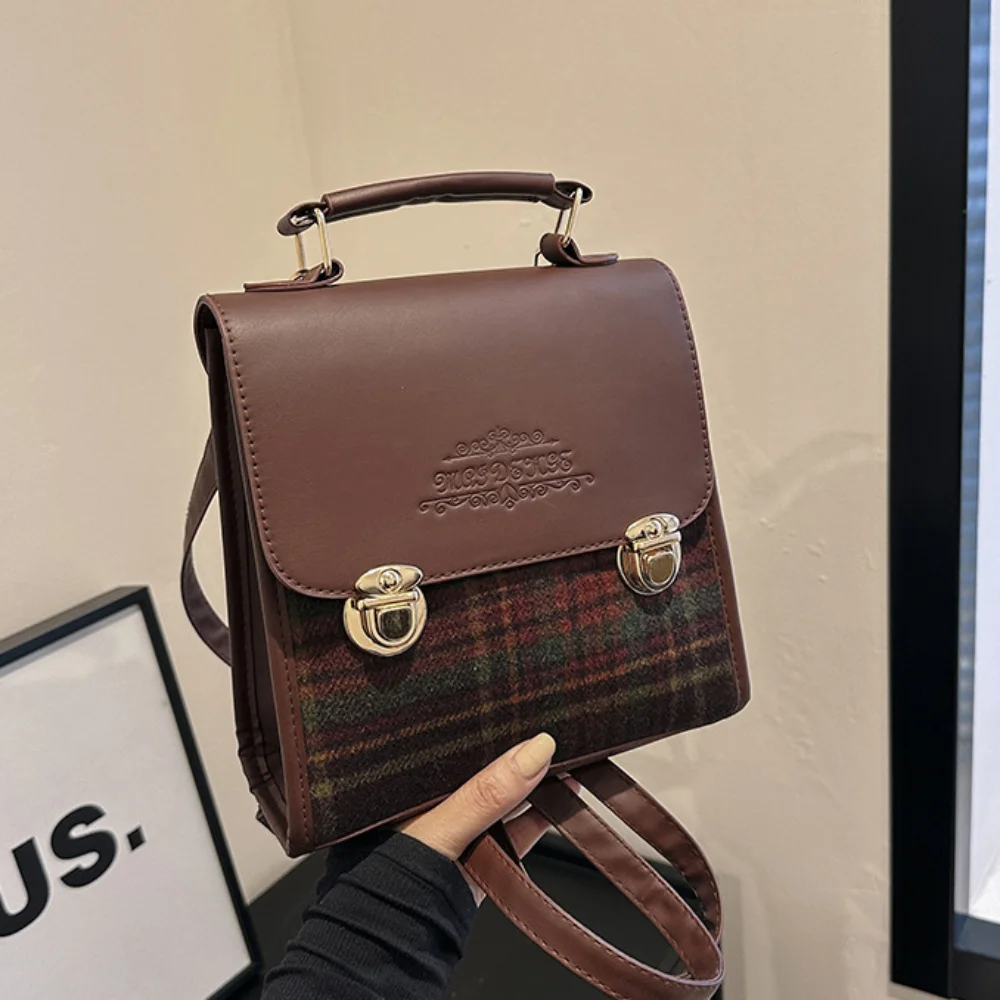 Casual Preppy Shoulder Bag Korean Trendy Vintage Schoolbags High-end All Match Handbag Girls