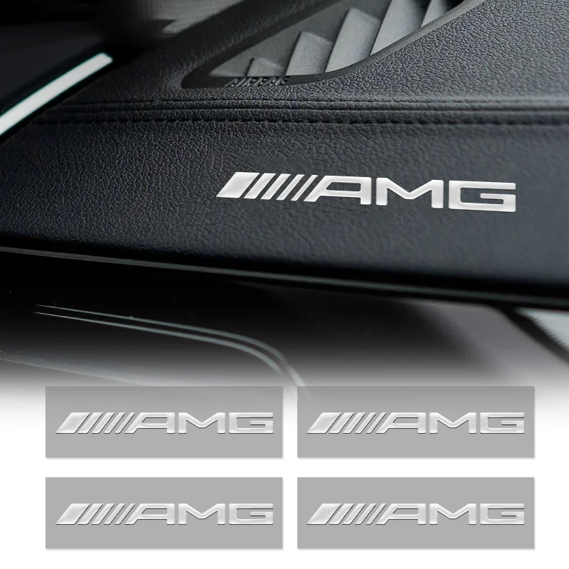 Metal Car Interior Dekoration Stickers For Mercedes Benz AMG A C E Class W201 W210 W108 W204 W205 W203 W211 W124 W177 C180 C200