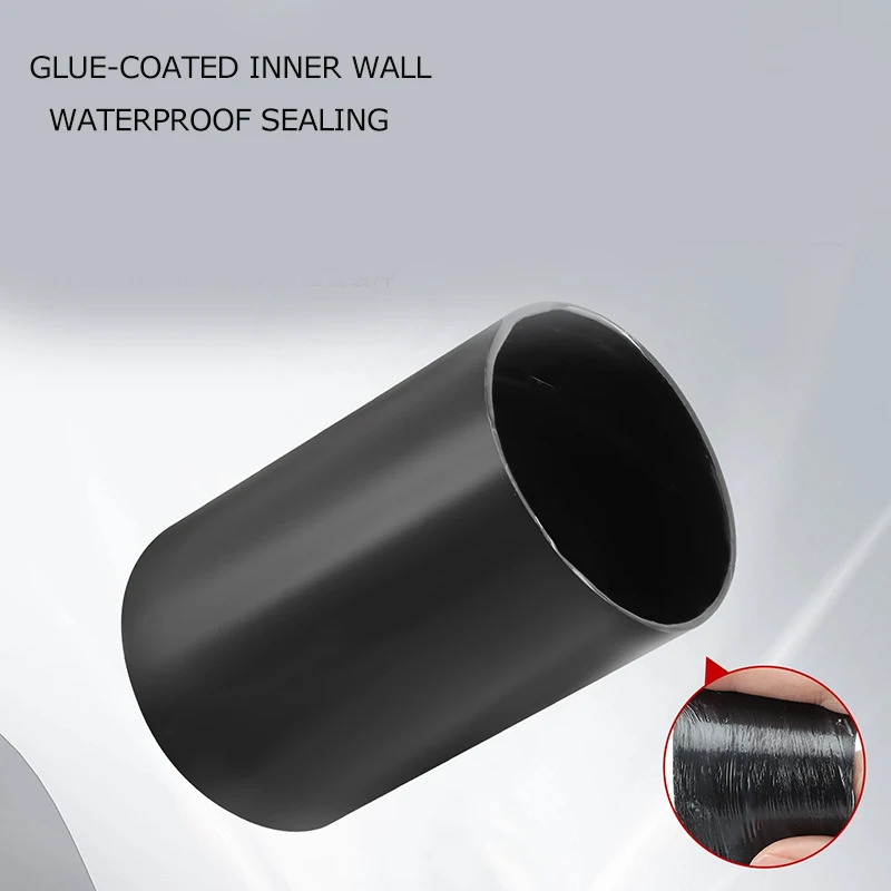 10pcs Waterproof Insulation Heat Shrink End Cap Adhesive Lined  Terminal Seal Wire Cable Wrap Cover for Electrical Wire Cable