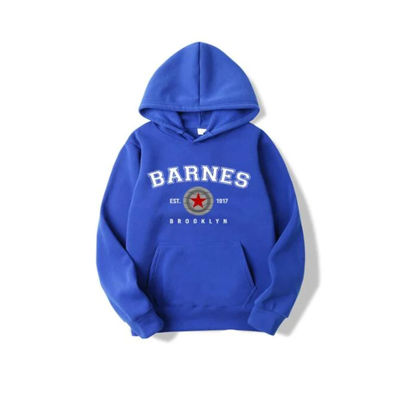 Vintage Barnes 1917 Hoodie Bucky Barnes Winter Soldier Hoodies Women Hooded Sweatshirt Tv Show Inspired Pullovers Superhero Tops