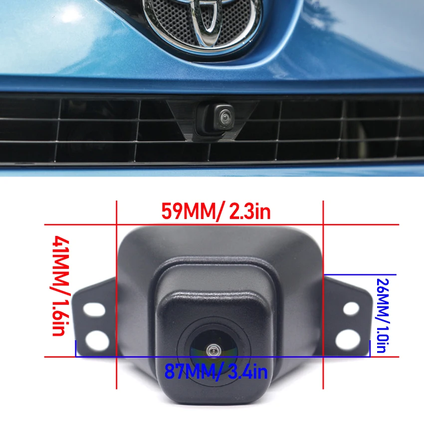 Car Front View Camera for Toyota RAV4 XA40 Facelift 2014-2018 Waterproof Night Vision Parking LOGO Front Camera