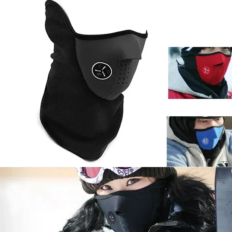 1/2pcs Winter Warm Velvet Cycling Mask Windproof Sports Scarf Headwear Outdoor Running Climbing Snowboard Skiing Bike Mask