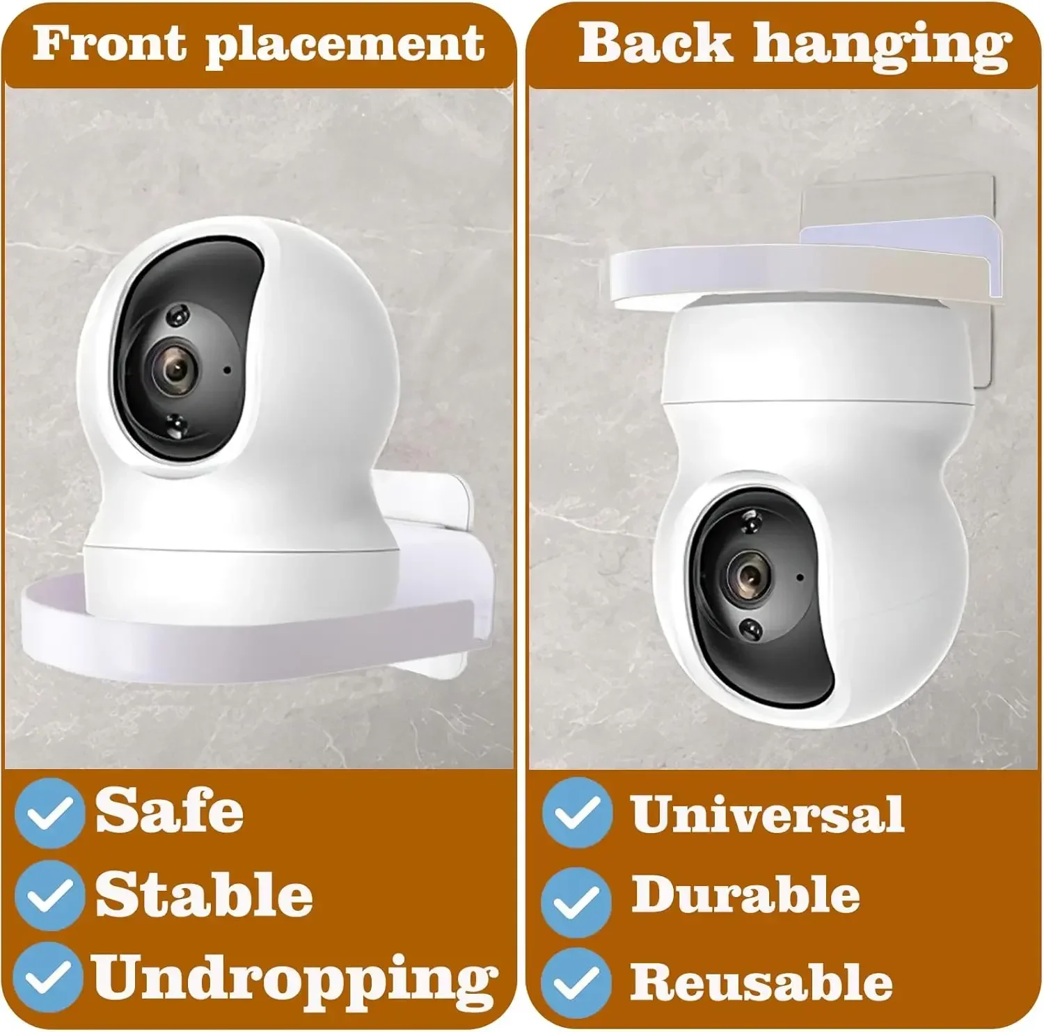 1/2Pcs Mini Punch-Free Security Surveillance Camera Stand Home Self-Adhesive Drill-free Fixer Traceless Wall-Mounted Bracket New - view 4