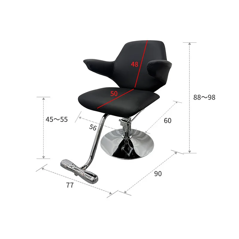 Specialty Rotating Barber Chair Aesthetic Simple Modern Small Barber Chair Nordic Leg Metal Chaise Coiffeuse Salon Furniture