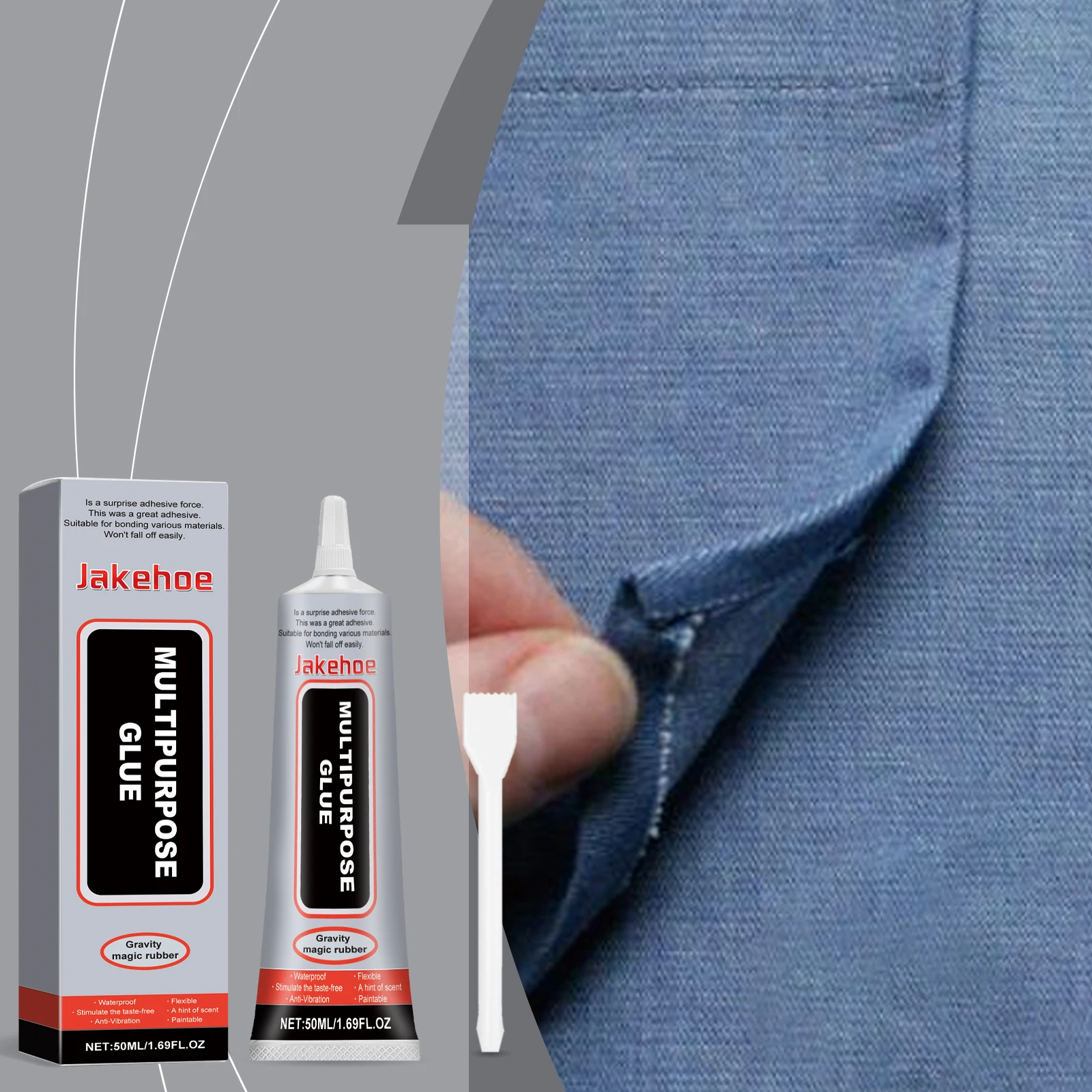 Multipurpose Liquid Adhesive, for Leather & Fabric, Multi-surface Bonding for DIY Handcraft Repair Projects