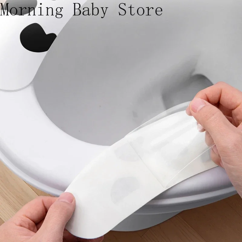 Reuseable Washable WC Toilet Sticky Seat Pad Cartoon Panda Toilet Sticker Toilet Mat Bathroom Warmer Seat Lid Cover Universal