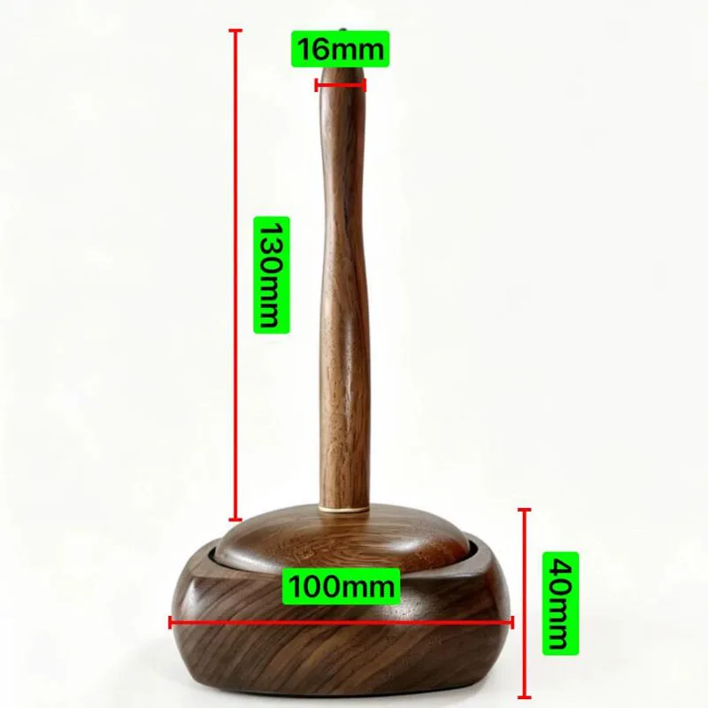 Black Walnut Wood Yarn Spindle Anti-Reverse Bearing DIY Non-Rotating Knitting Crochet Yarn Ball Holder Craft Making Tool