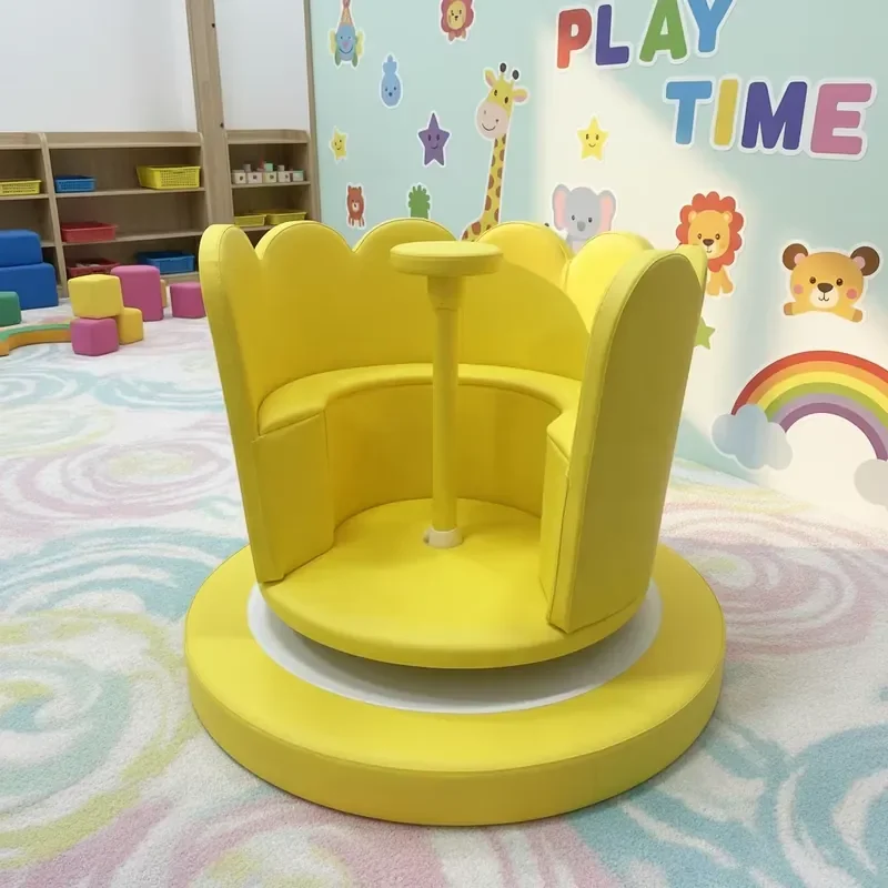

Swivel Chair for Kids Indoor Foam Soft Play Equipment for Home Playground Playroom Party
