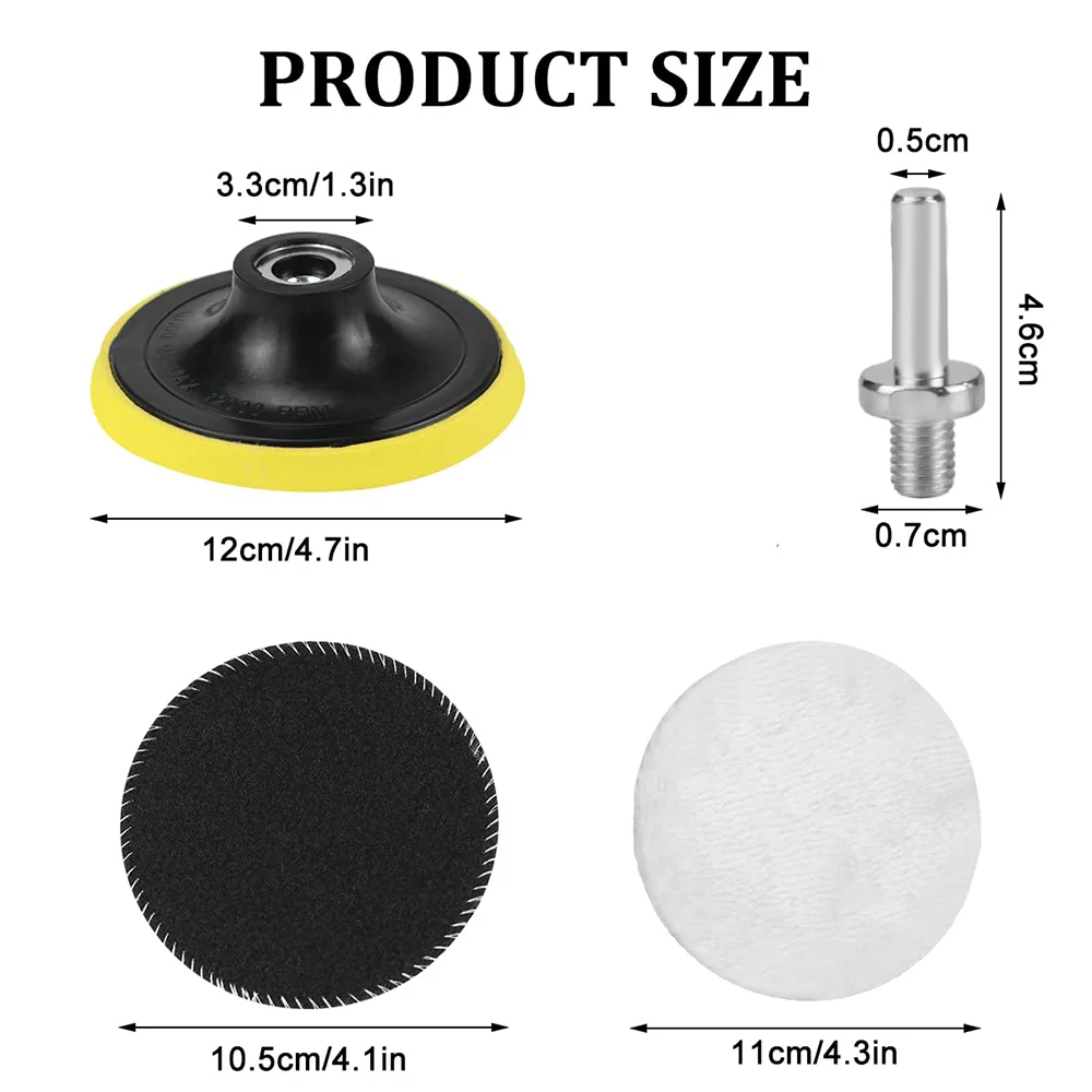 

3/4/5 Inch Car Polishing Kit 5/8 Pcs with Waxing Sponge Pad Wool Polishing Pad for Auto Body Beauty Polishing Washing Car