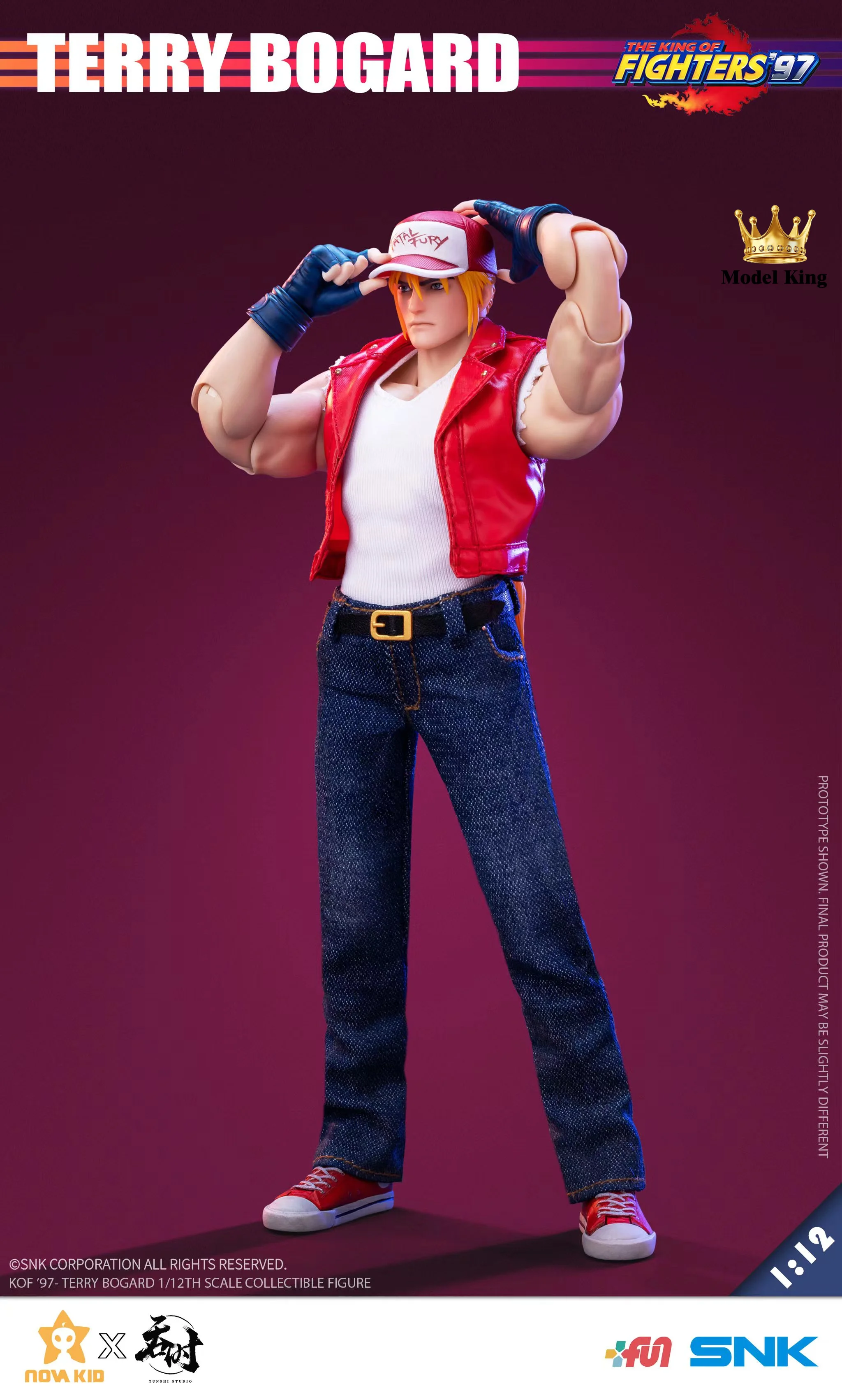 New Stock TUNSHI STUDIO TS-XZZ-005 1/12 Scale Terry Bogard with Double Head Full Set 15.5cm Action Figure Body Model For Fans