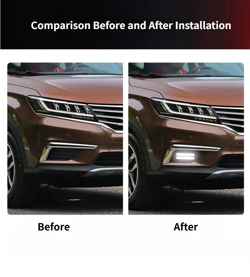 For MG RX5 / Roewe RX5 2016 2017 2018 Car Led Daytime Running Light Modified DRL Flowing Turn Signal 12V Daylights Accessories detail image 3