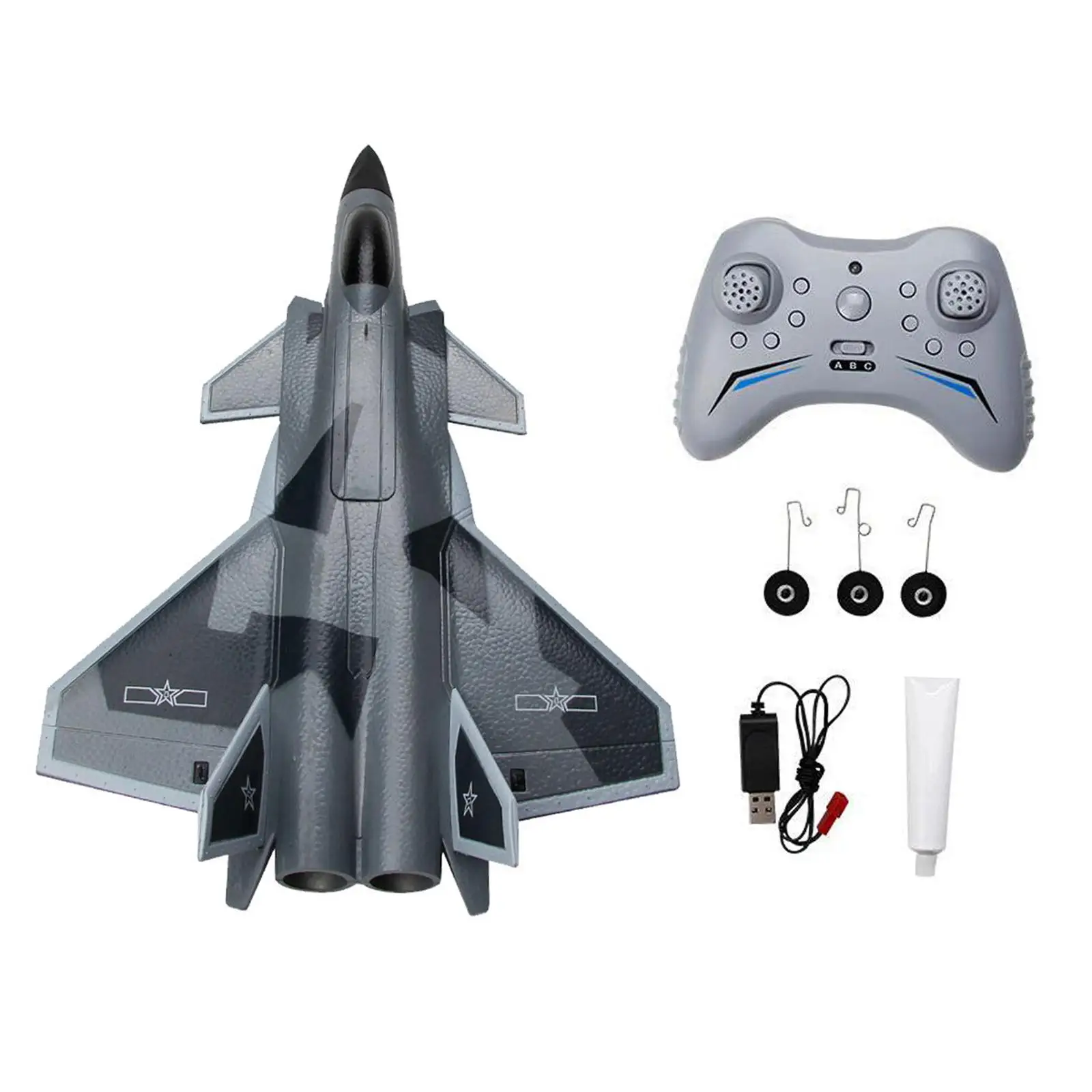 

FX9630 RC Plane USB Charging Lightweight Stable Multiuse Kids Playset J20 Fighter Mini RC Airplane Model for Beginners Children