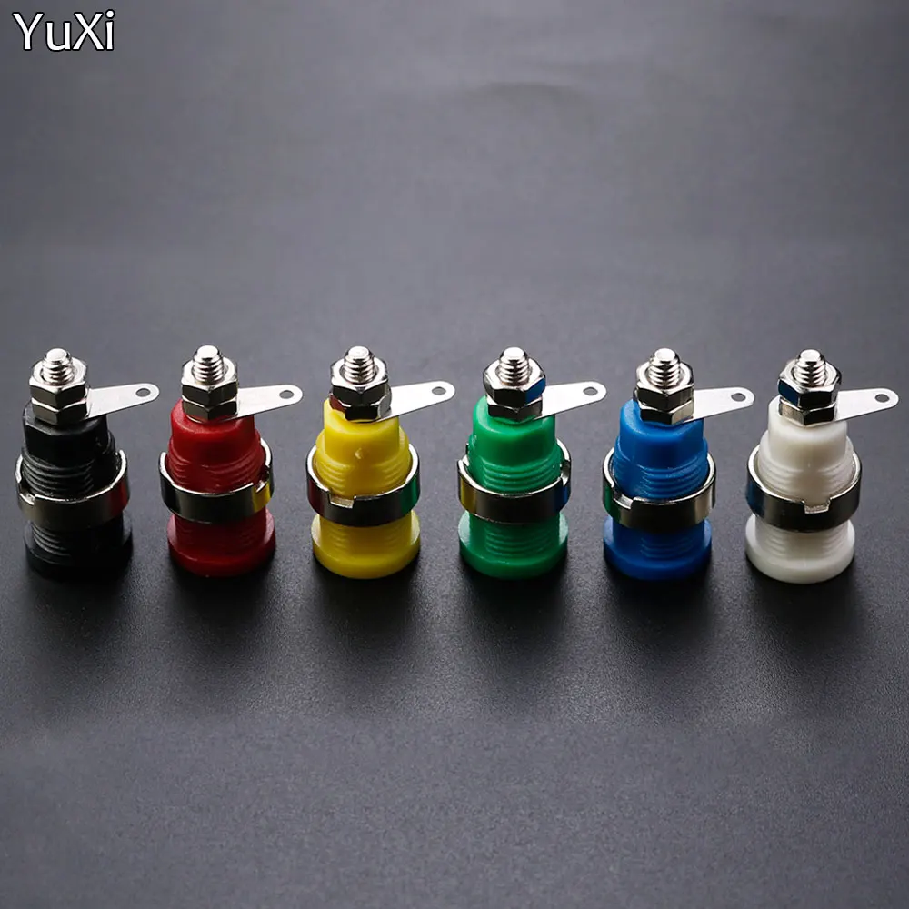 

1PCS Insulated Safety 4MM Banana Plug Socket Jack Panel Mount Binding Post Connector Multimeter Socket Banana head Female 32A