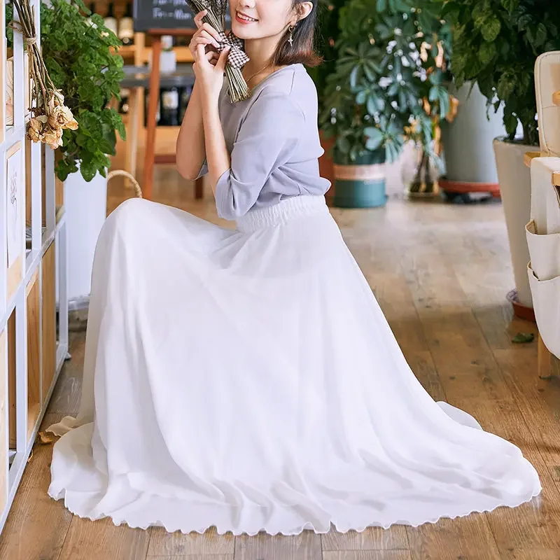 720 graus chiffon saia ballet dança do ventre feminino cigano saias longas dançarino prática usar sortido sólido roxo ouro dança saia