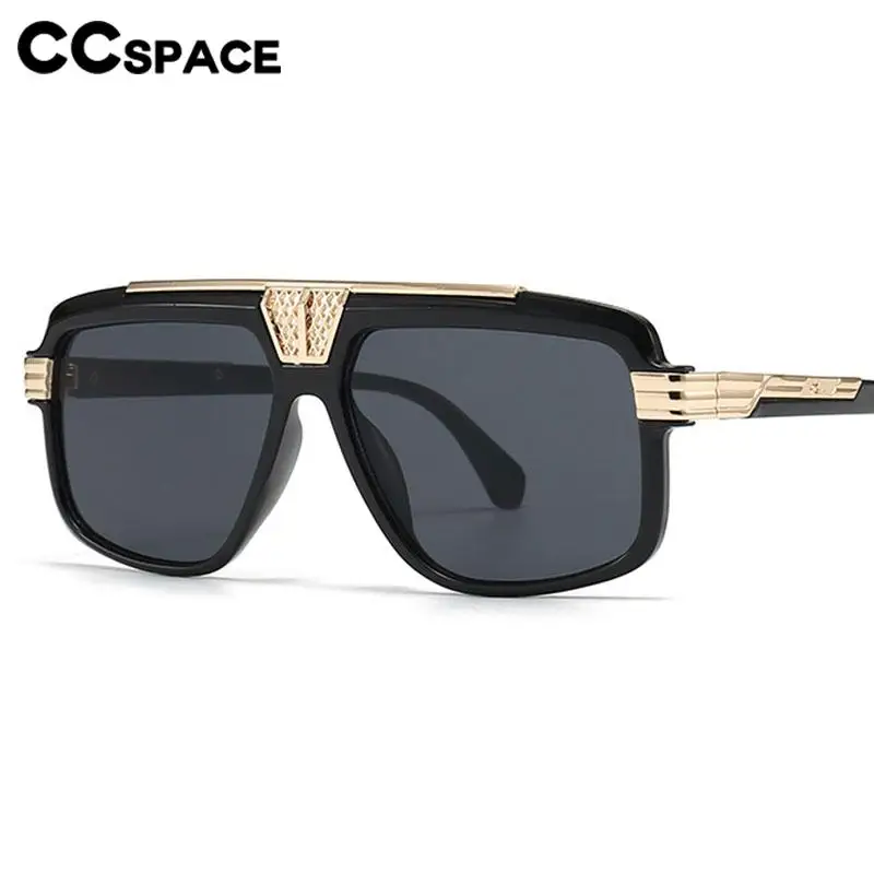 57338 Luxury Brand Sunglasses Trend Pilot Goggles Fashion Large Size Hollow Out Shades Trend Gradient Color Sunshade Mirror