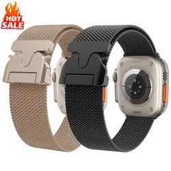 Milanese Loop Strap für Apple Watch Band Titan Armband für iWatch Serie 10 9 8 7 6 5 4 3 Ultra 2 49 mm 46 mm 45 mm 44 mm 42 mm