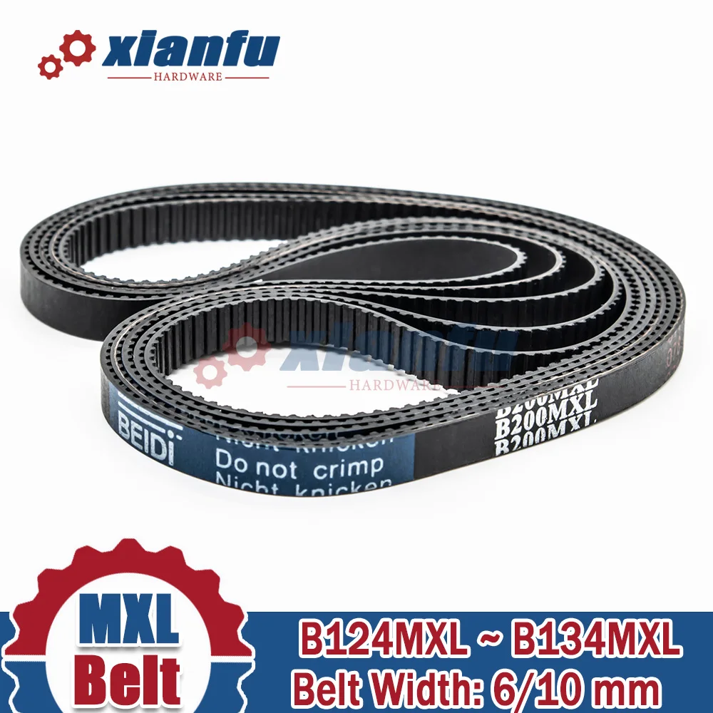 MXL Timing Belt B124MXL B125MXL B126MXL B127MXL B128MXL B130MXL B131MXL B132MXL B133MXL B134MXL Pitch 2.032mm Rubber Width6/10mm